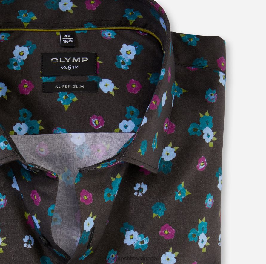 OLYMP No Six Super Slim Business Shirt Modern Kent Emerald H2P42H31 Clothing