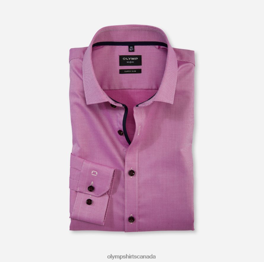 OLYMP No Six Super Slim Business Shirt Modern Kent Fuchsia H2P42H217 Clothing