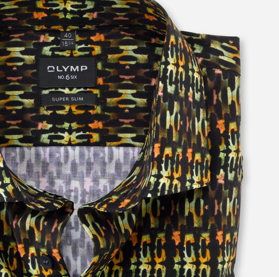 OLYMP No Six Super Slim Business Shirt Modern Kent Lime Green H2P42H160 Clothing