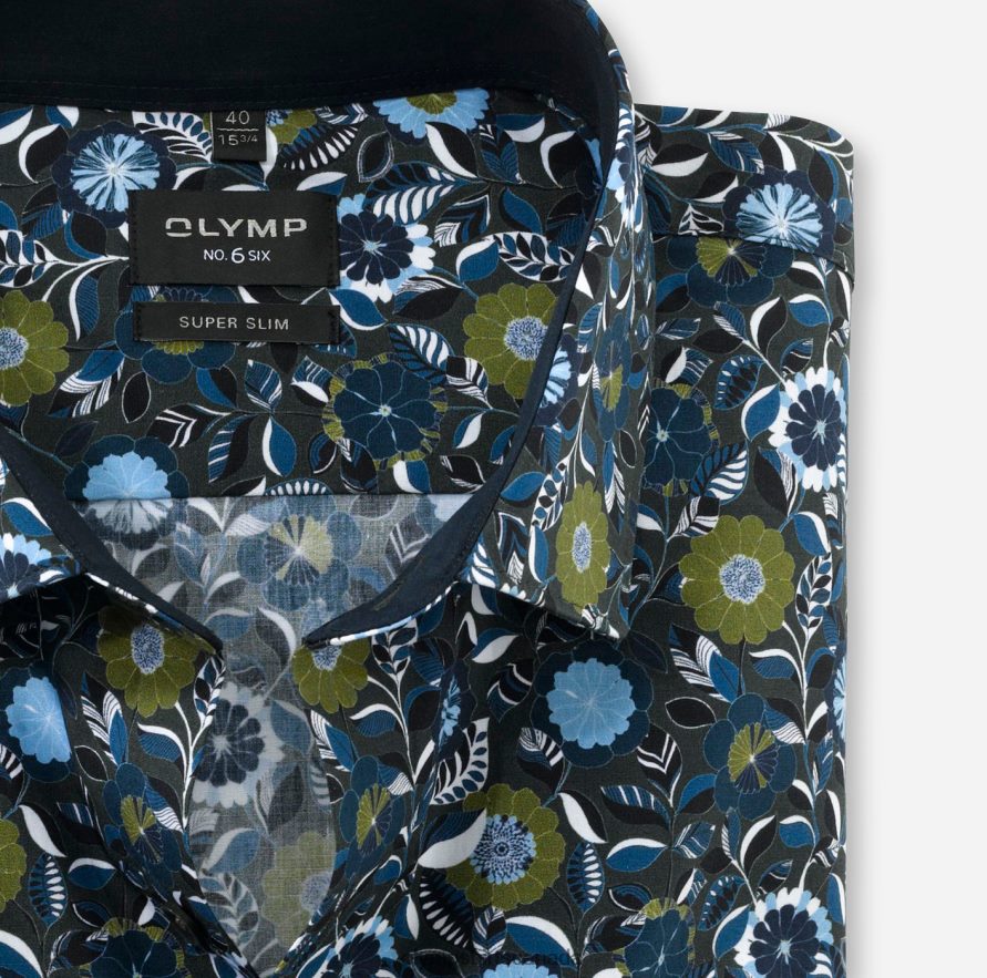 OLYMP No Six Super Slim Business Shirt Modern Kent Lime H2P42H10 Clothing