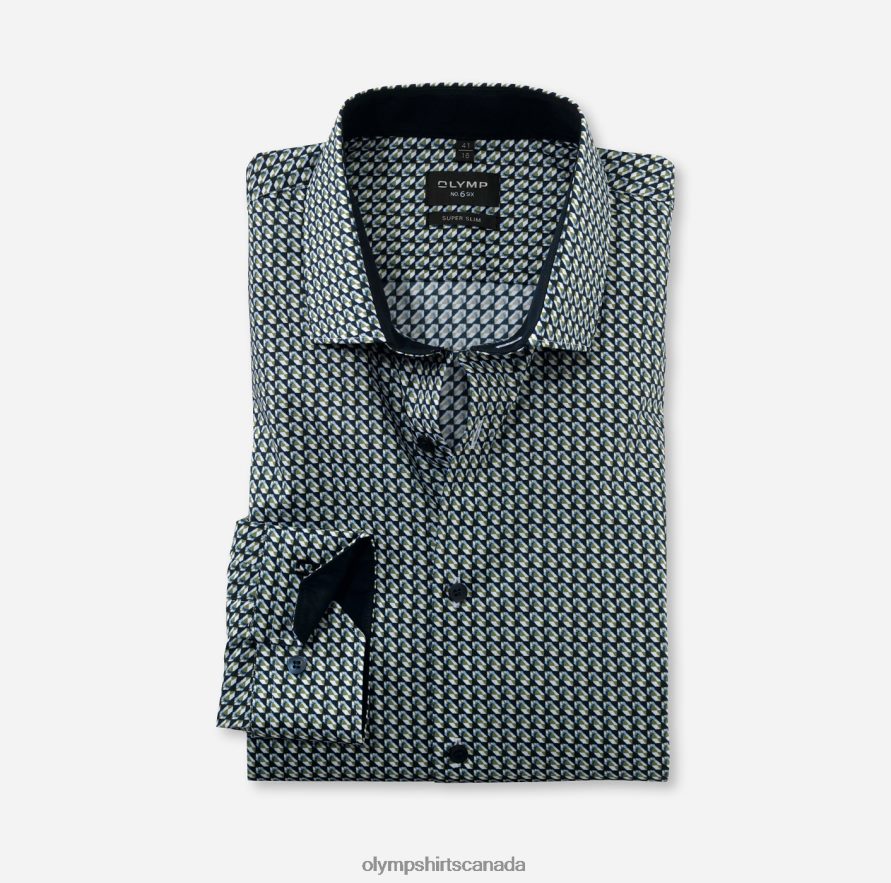 OLYMP No Six Super Slim Business Shirt Modern Kent Lime H2P42H195 Clothing