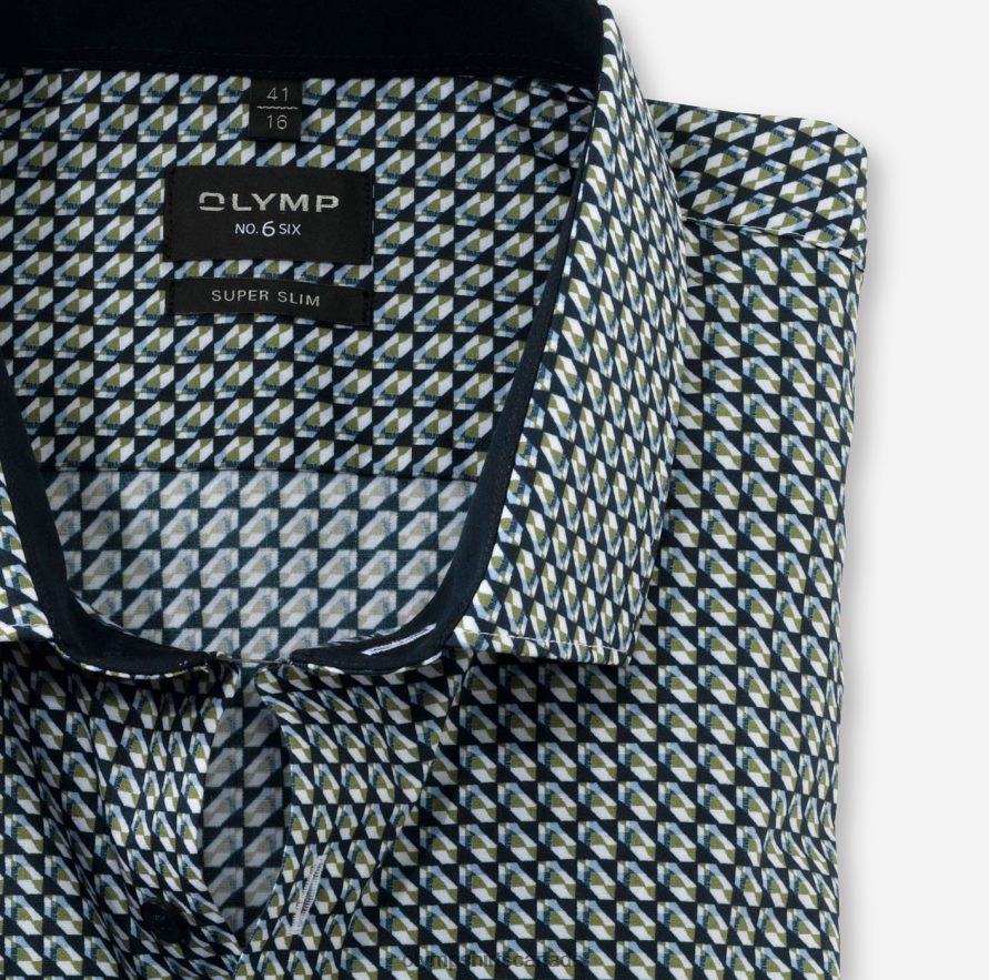 OLYMP No Six Super Slim Business Shirt Modern Kent Lime H2P42H195 Clothing