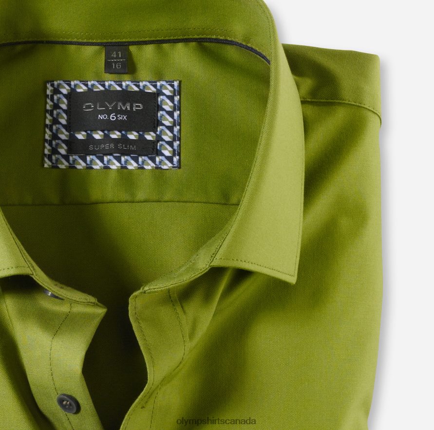 OLYMP No Six Super Slim Business Shirt Modern Kent Lime H2P42H3 Clothing