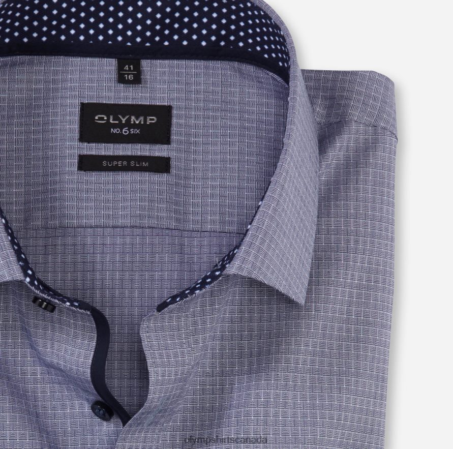 OLYMP No Six Super Slim Business Shirt Modern Kent Marine H2P42H111 Clothing