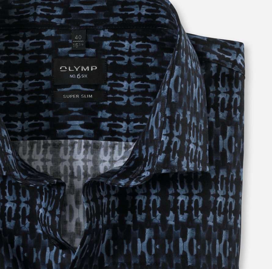 OLYMP No Six Super Slim Business Shirt Modern Kent Marine H2P42H18 Clothing