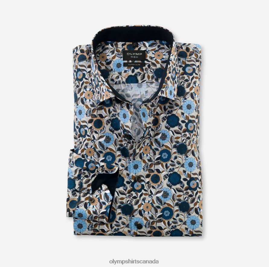 OLYMP No Six Super Slim Business Shirt Modern Kent Natural H2P42H220 Clothing