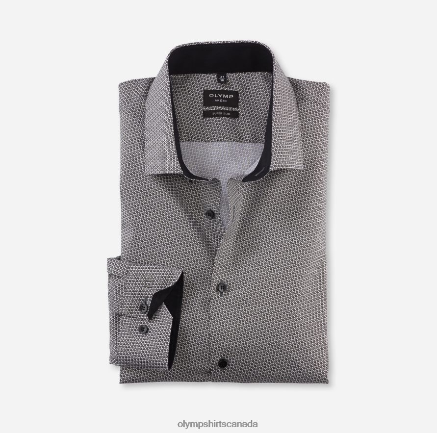 OLYMP No Six Super Slim Business Shirt Modern Kent Olive H2P42H108 Clothing