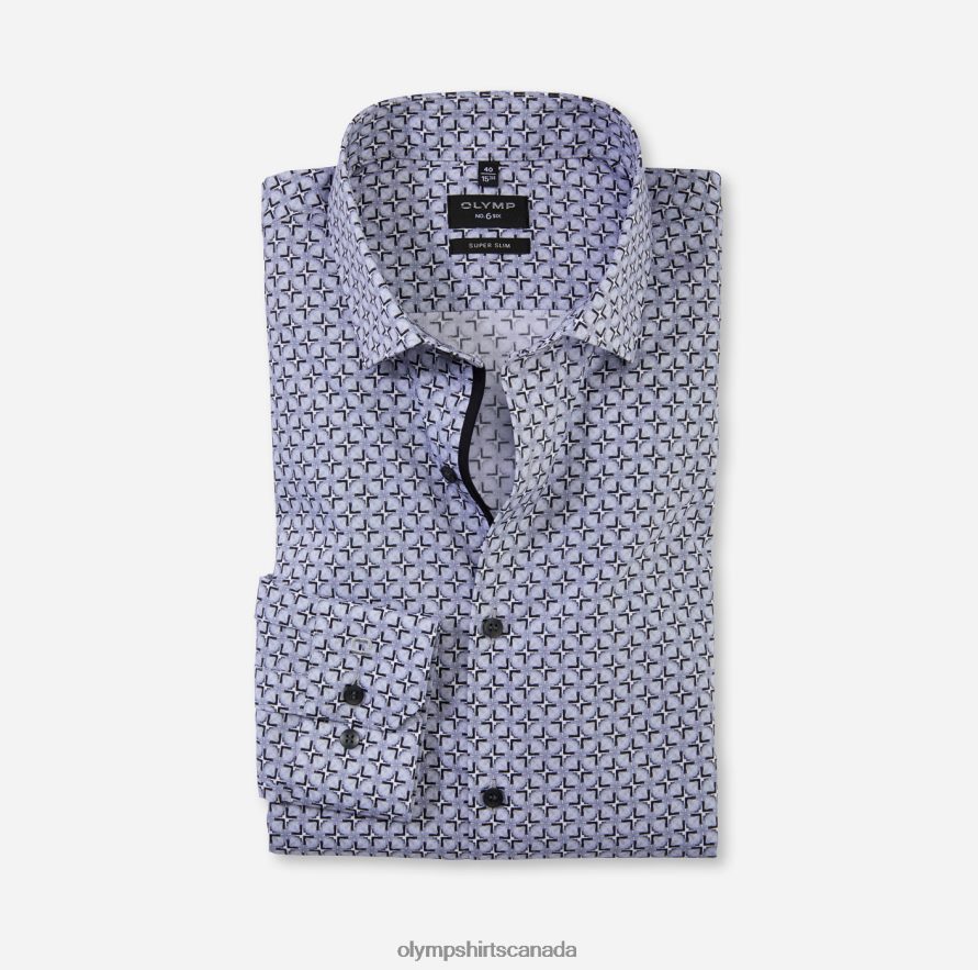 OLYMP No Six Super Slim Business Shirt Modern Kent Silver Grey H2P42H30 Clothing