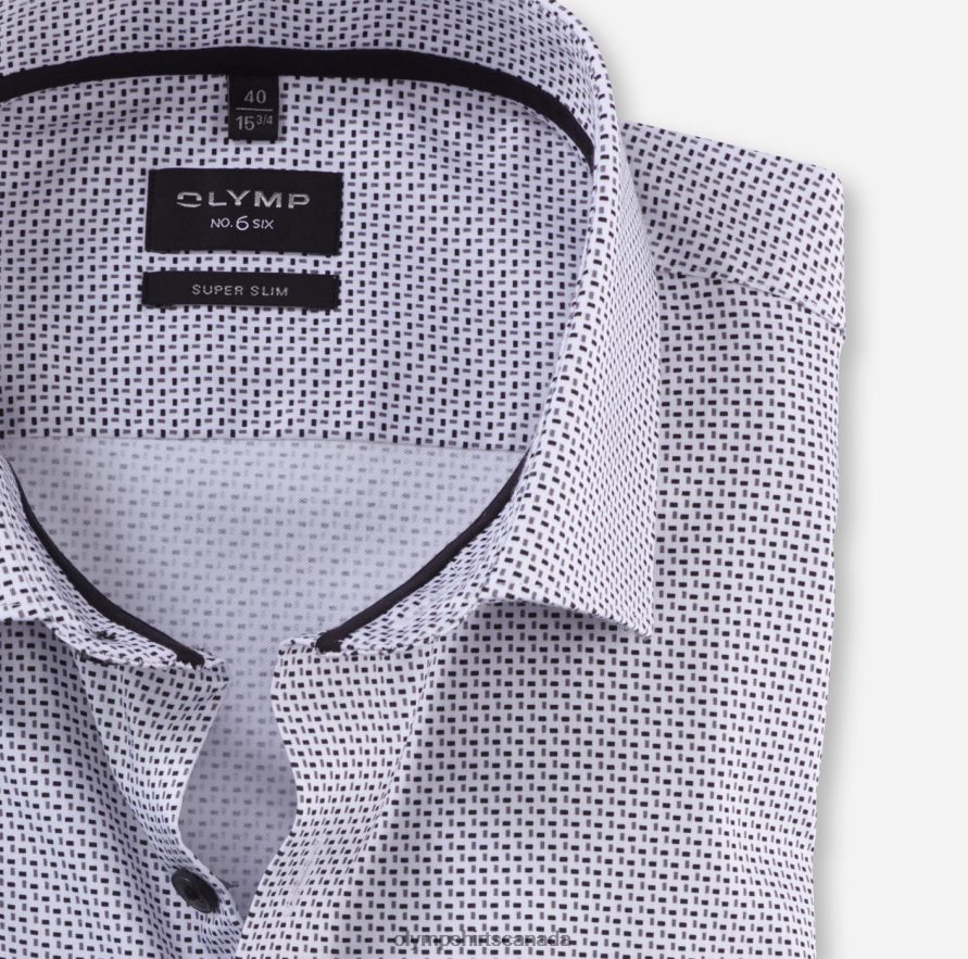 OLYMP No Six Super Slim Business Shirt Modern Kent White H2P42H93 Clothing