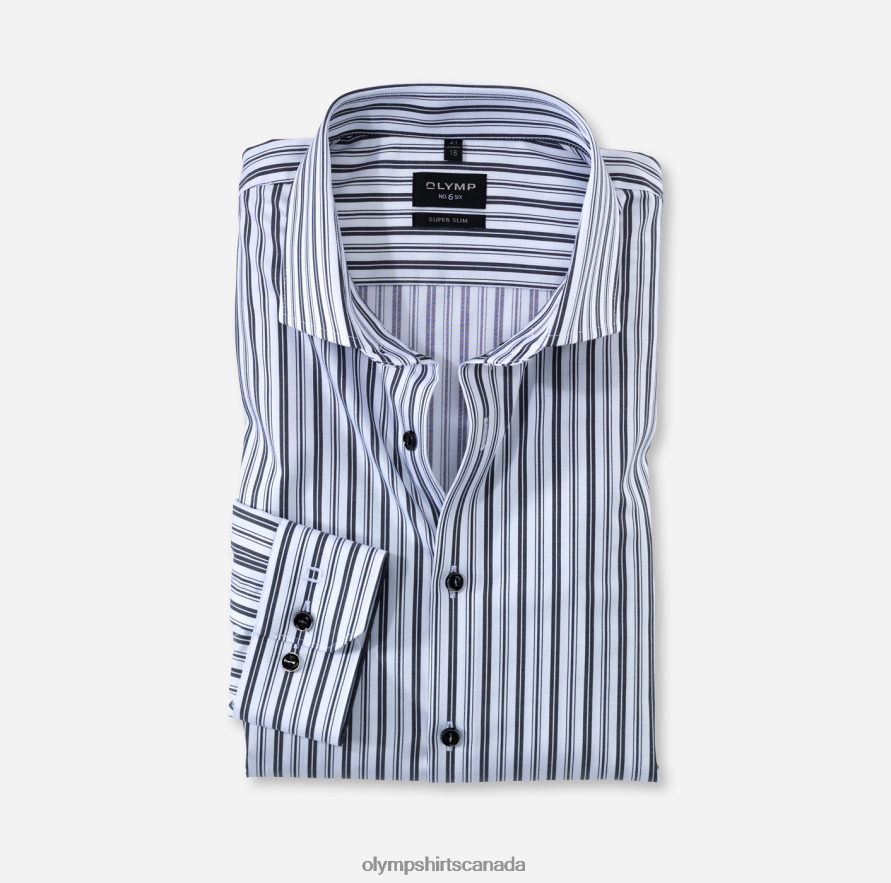 OLYMP No Six Super Slim Business Shirt Royal Kent Black H2P42H196 Clothing