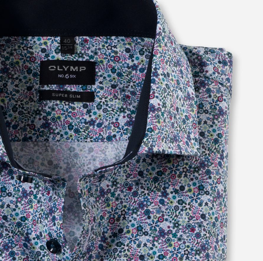 OLYMP No Six Super Slim Business Shirt Royal Kent Lime H2P42H229 Clothing