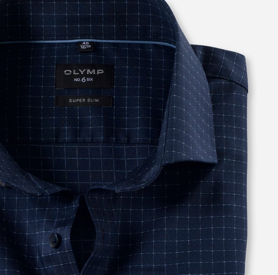 OLYMP No Six Super Slim Business Shirt Royal Kent Marine H2P42H157 Clothing