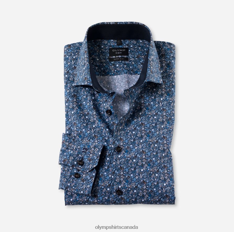 OLYMP No Six Super Slim Business Shirt Royal Kent Natural H2P42H164 Clothing
