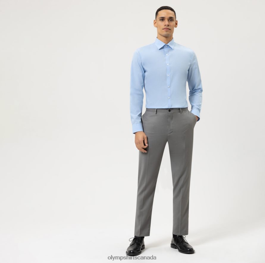 OLYMP No Six Super Slim Business Shirt Under Button-Down Light Blue H2P42H282 Clothing