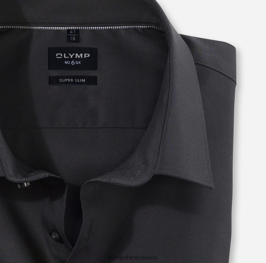 OLYMP No Six Super Slim Business Shirt Urban Kent Black H2P42H269 Clothing