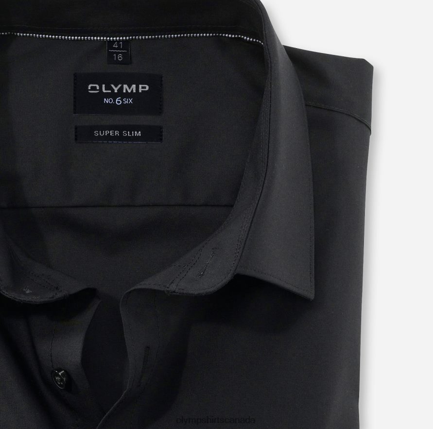 OLYMP No Six Super Slim Business Shirt Urban Kent Black H2P42H272 Clothing