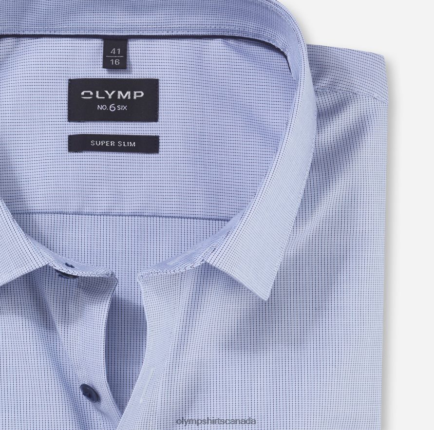 OLYMP No Six Super Slim Business Shirt Urban Kent Bleu H2P42H179 Clothing