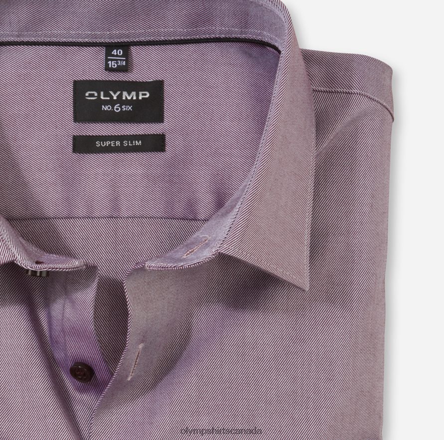OLYMP No Six Super Slim Business Shirt Urban Kent Chianti H2P42H136 Clothing