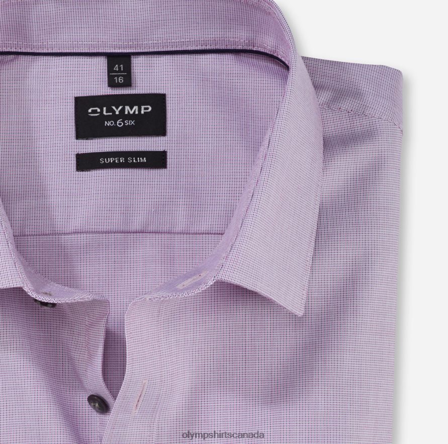 OLYMP No Six Super Slim Business Shirt Urban Kent Fuchsia H2P42H223 Clothing