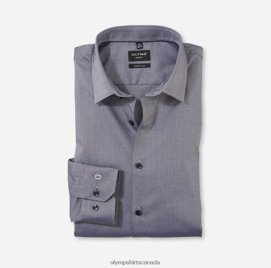 OLYMP No Six Super Slim Business Shirt Urban Kent Graphite H2P42H134 Clothing