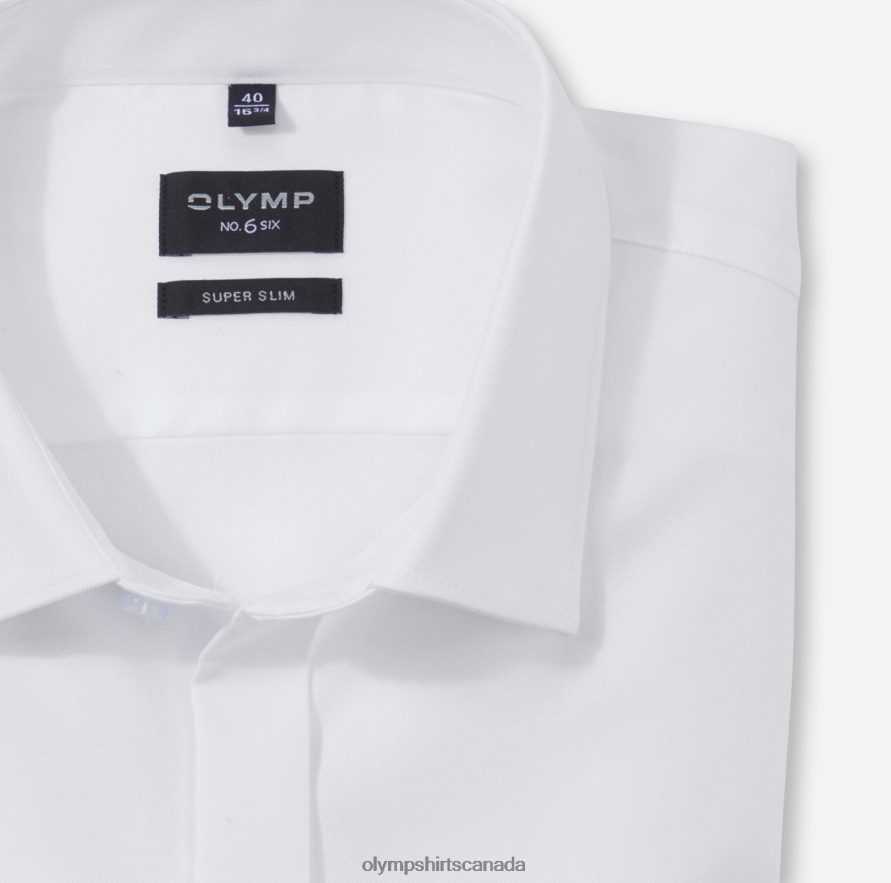 OLYMP No Six Super Slim Business Shirt Urban Kent White H2P42H145 Clothing