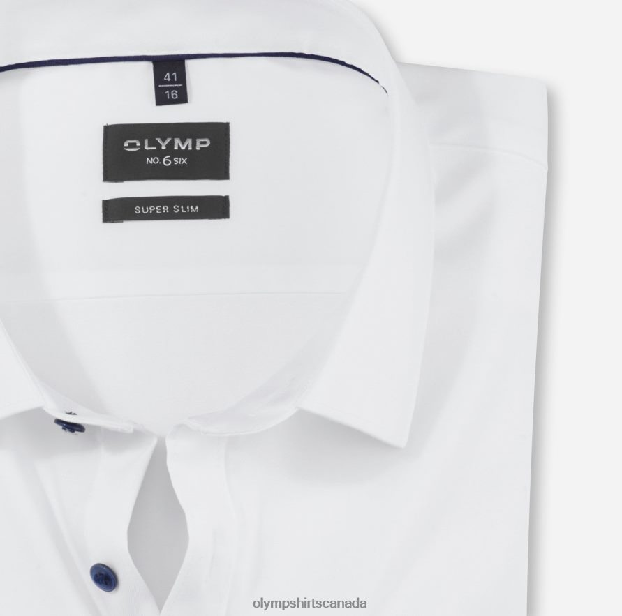 OLYMP No Six Super Slim Business Shirt Urban Kent White H2P42H207 Clothing