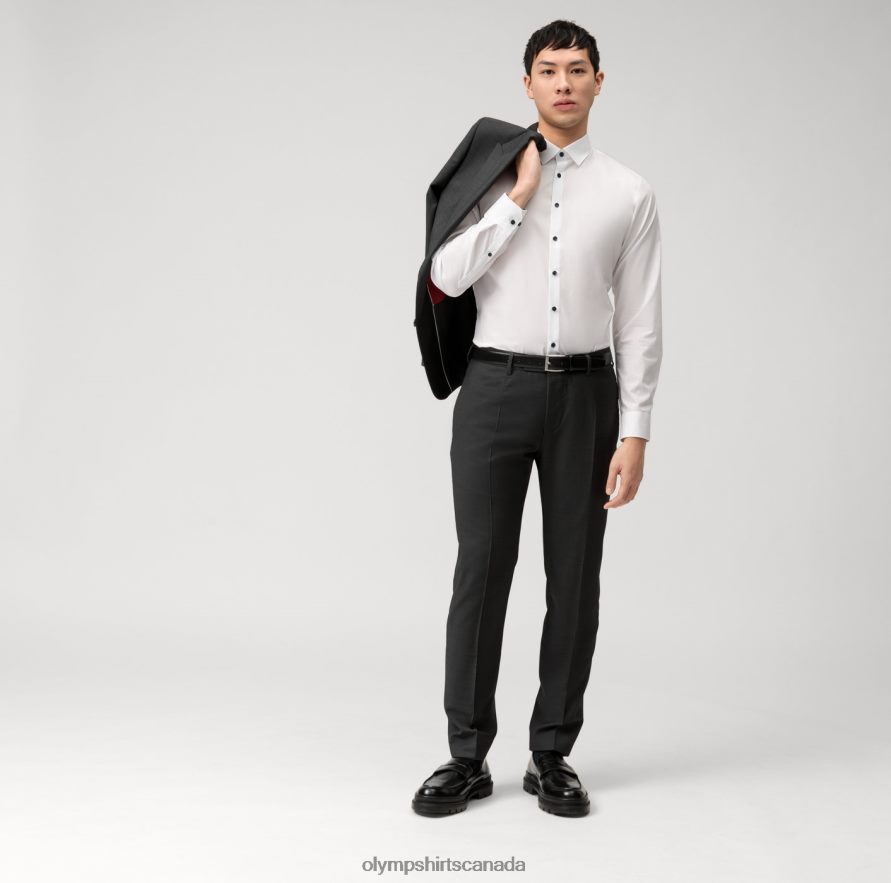 OLYMP No Six Super Slim Business Shirt Urban Kent White H2P42H285 Clothing