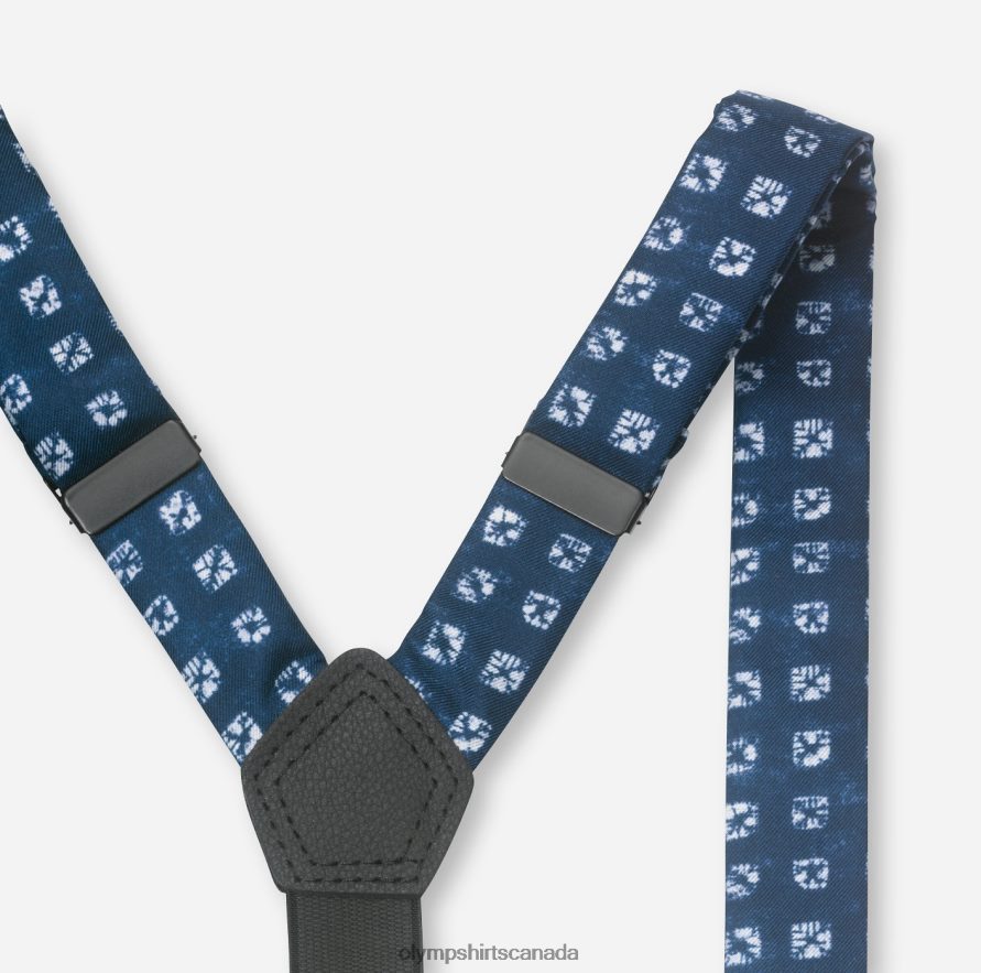 OLYMP Suspenders Set / Pocket Square Set Marine H2P42H2661 Accessories