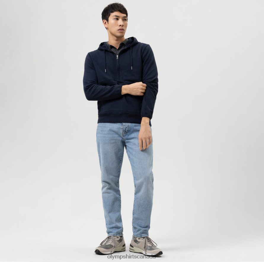 OLYMP Sweat Modern Fit Sweatshirt Marine H2P42H1921 Clothing