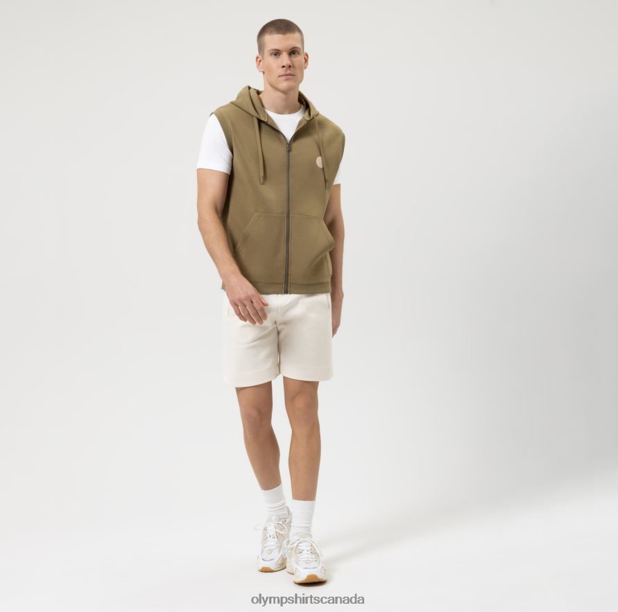 OLYMP Sweat Modern Fit Vest Khaki H2P42H2184 Clothing