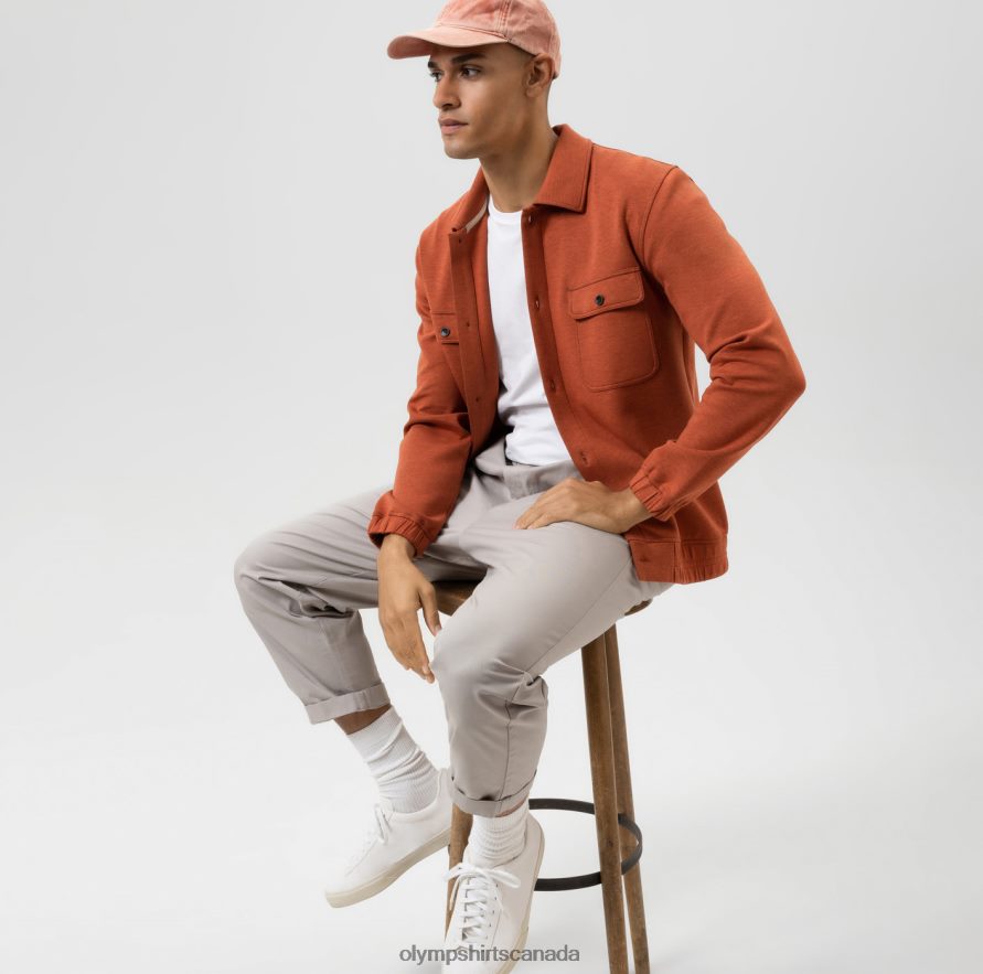 OLYMP Sweat Overshirt Orange H2P42H1968 Clothing