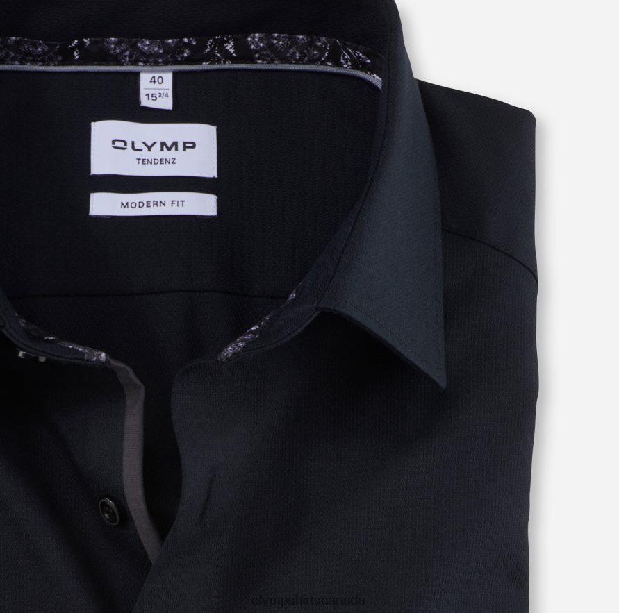 OLYMP Tendenz Modern Fit Business Shirt New Kent Black H2P42H1732 Clothing