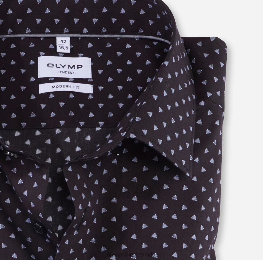 OLYMP Tendenz Modern Fit Business Shirt New Kent Black H2P42H1733 Clothing