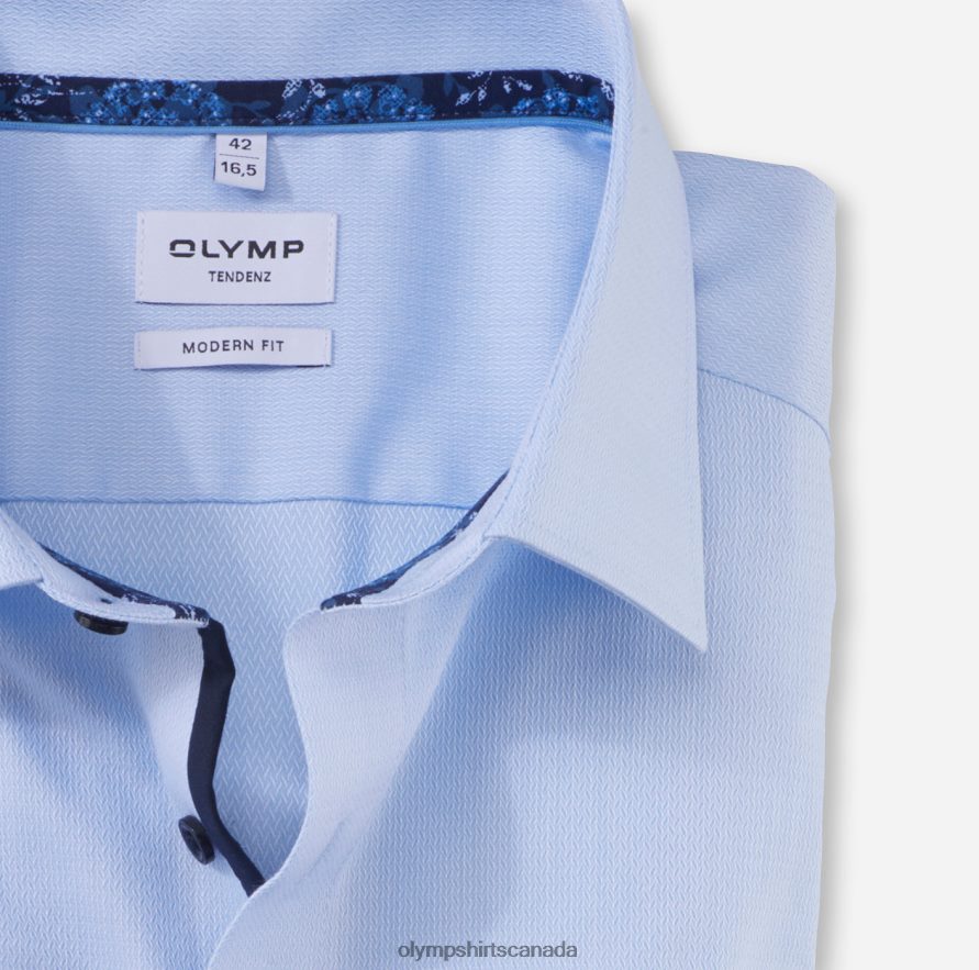 OLYMP Tendenz Modern Fit Business Shirt New Kent Bleu H2P42H1719 Clothing