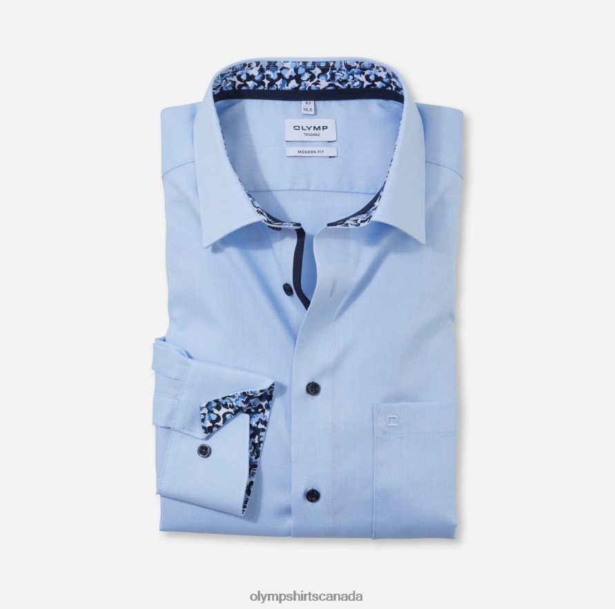 OLYMP Tendenz Modern Fit Business Shirt New Kent Bleu H2P42H1723 Clothing