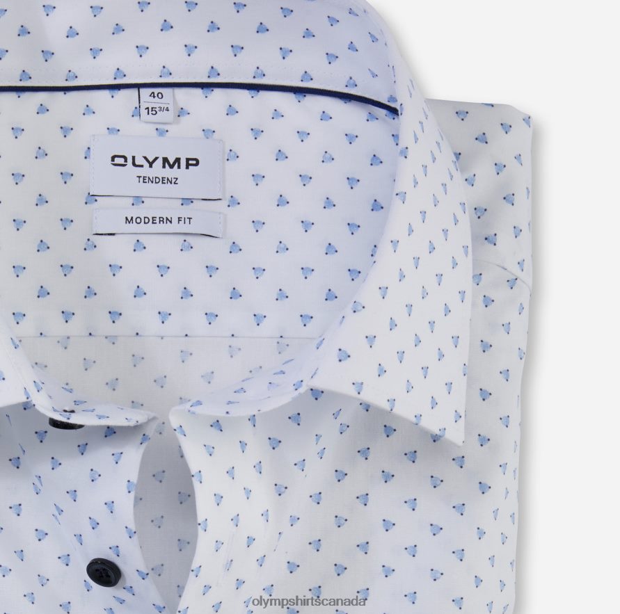 OLYMP Tendenz Modern Fit Business Shirt New Kent Bleu H2P42H1726 Clothing