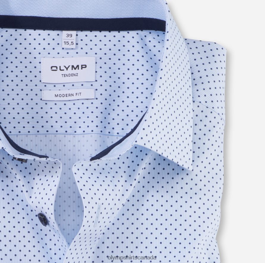 OLYMP Tendenz Modern Fit Business Shirt New Kent Bleu H2P42H1735 Clothing