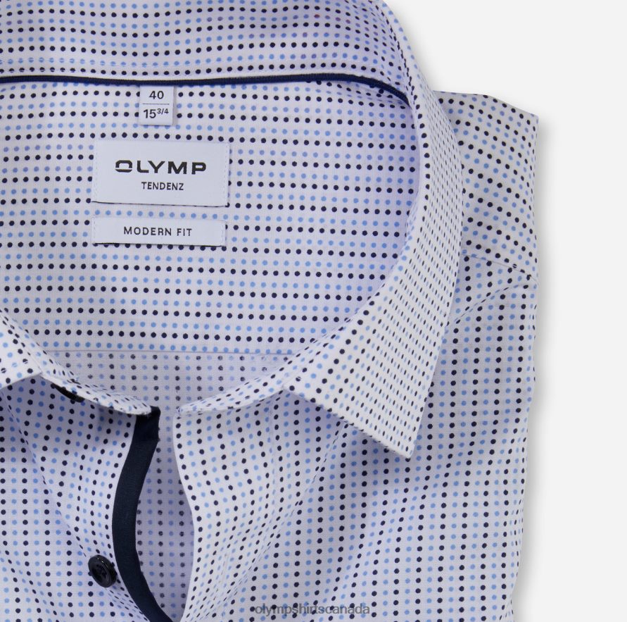 OLYMP Tendenz Modern Fit Business Shirt New Kent Bleu H2P42H1739 Clothing