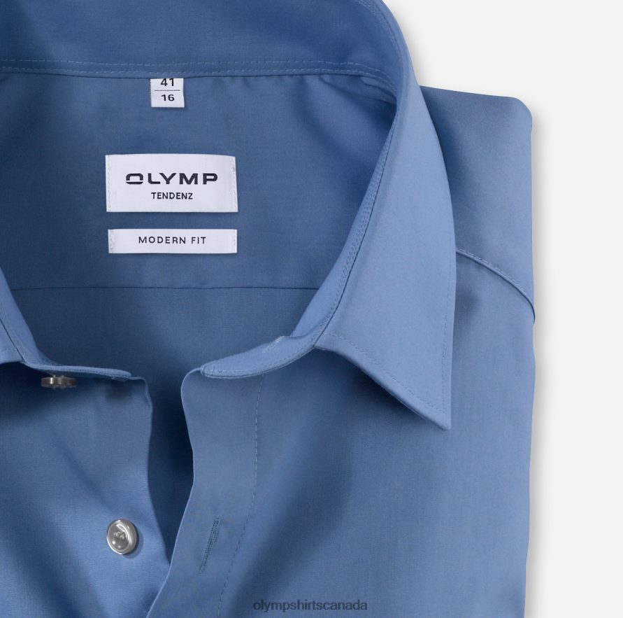 OLYMP Tendenz Modern Fit Business Shirt New Kent Blue H2P42H1746 Clothing