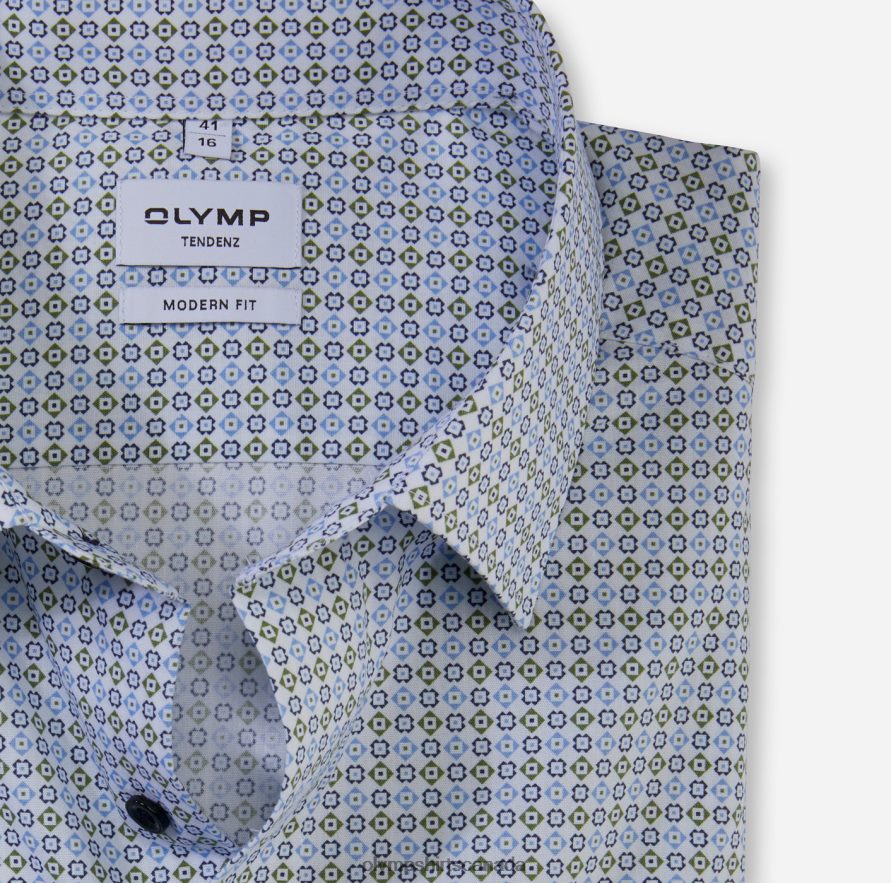 OLYMP Tendenz Modern Fit Business Shirt New Kent Lime Green H2P42H1736 Clothing