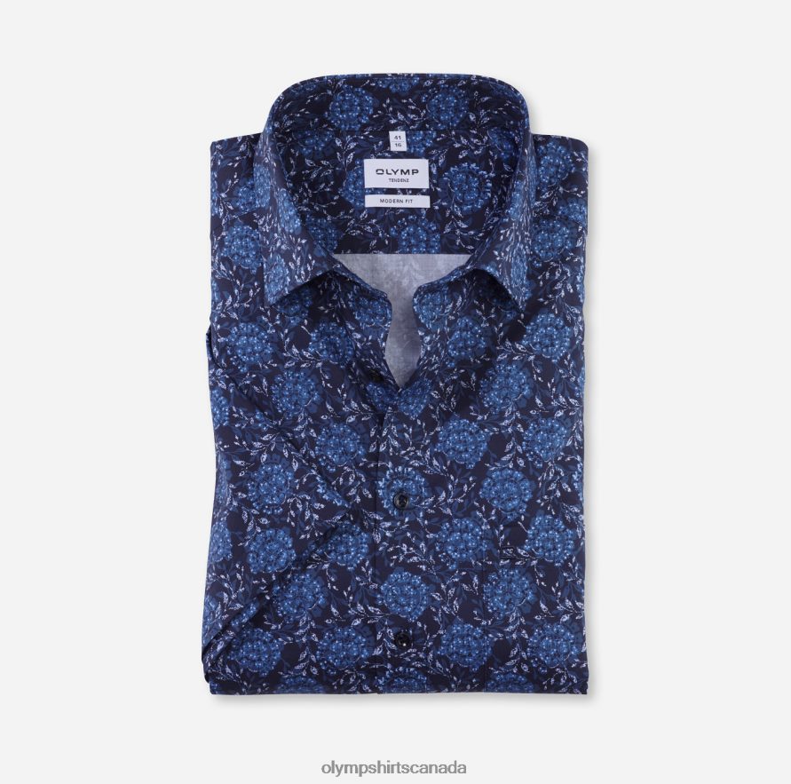 OLYMP Tendenz Modern Fit Business Shirt New Kent Marine H2P42H1717 Clothing