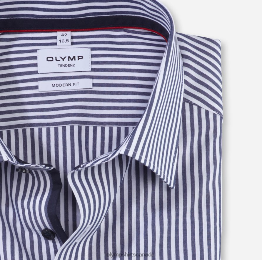 OLYMP Tendenz Modern Fit Business Shirt New Kent Marine H2P42H1718 Clothing