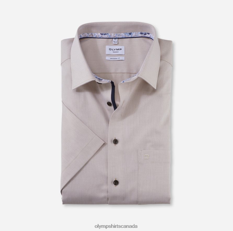 OLYMP Tendenz Modern Fit Business Shirt New Kent Natural H2P42H1708 Clothing