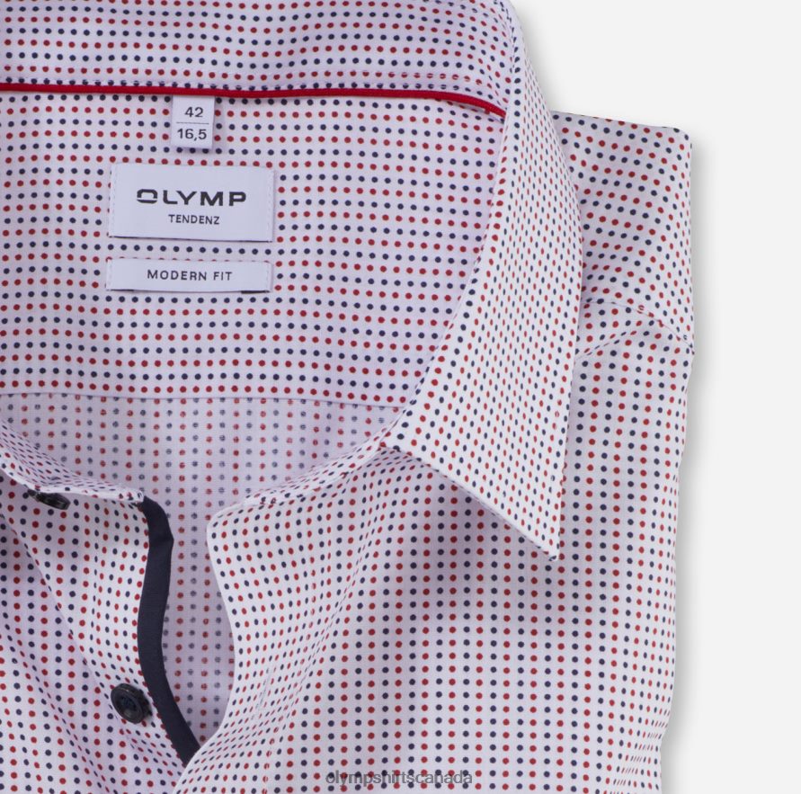 OLYMP Tendenz Modern Fit Business Shirt New Kent Red H2P42H1713 Clothing