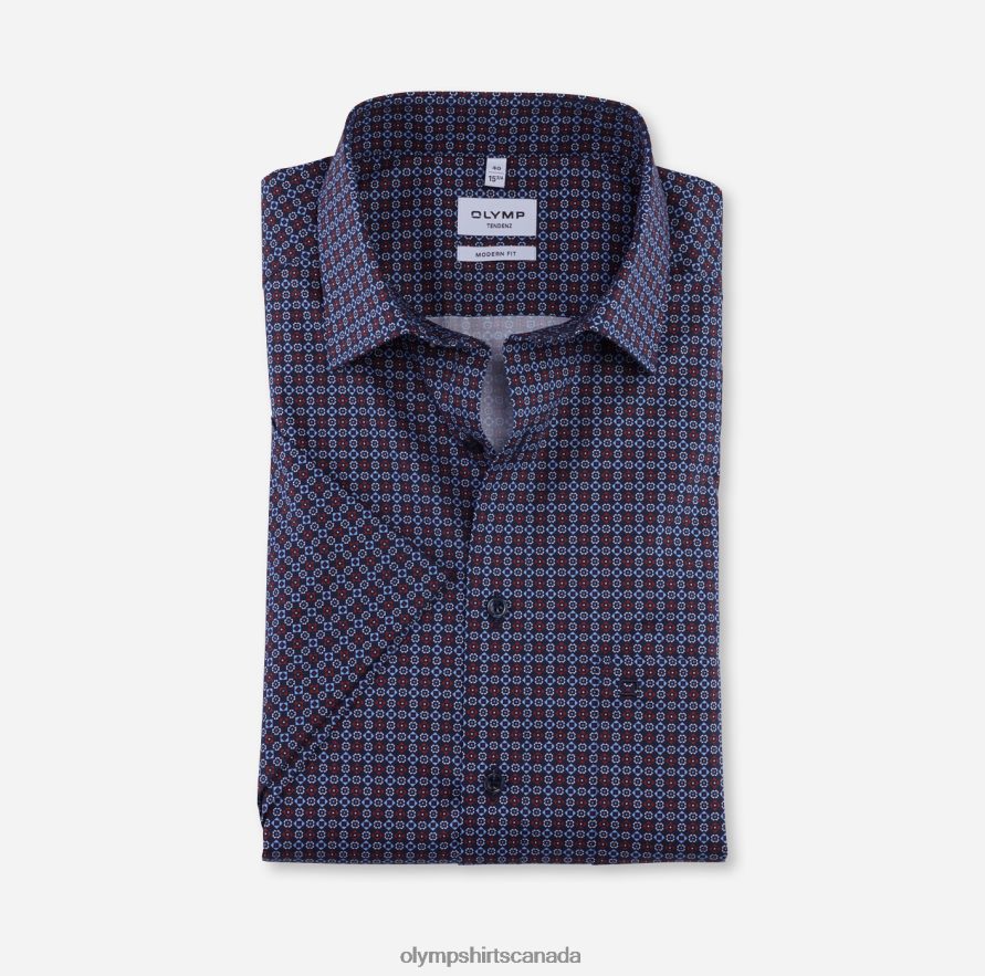 OLYMP Tendenz Modern Fit Business Shirt New Kent Red H2P42H1715 Clothing