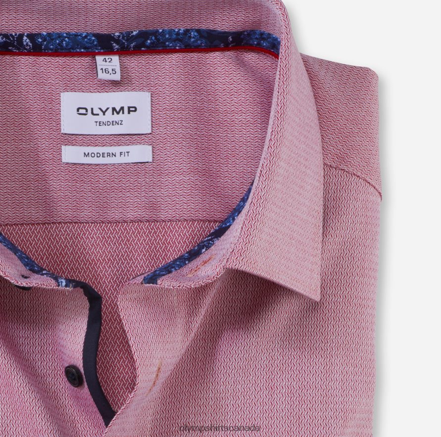 OLYMP Tendenz Modern Fit Business Shirt New Kent Red H2P42H1722 Clothing
