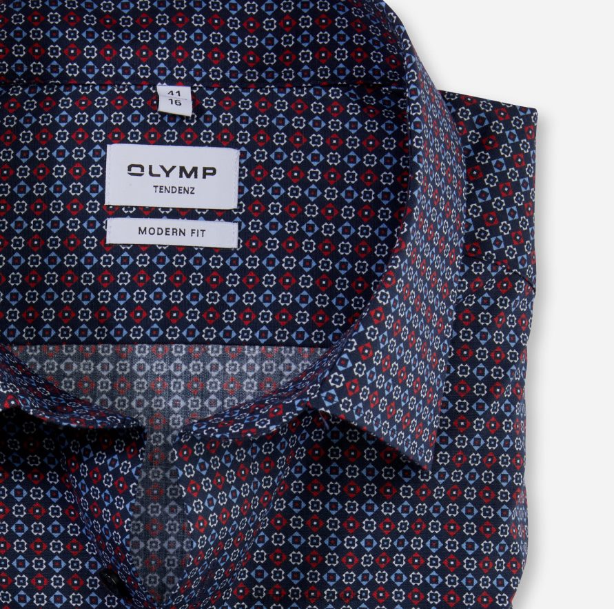 OLYMP Tendenz Modern Fit Business Shirt New Kent Red H2P42H1725 Clothing