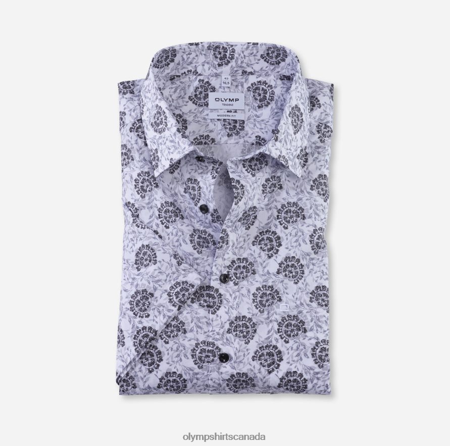 OLYMP Tendenz Modern Fit Business Shirt New Kent Silver Grey H2P42H1728 Clothing