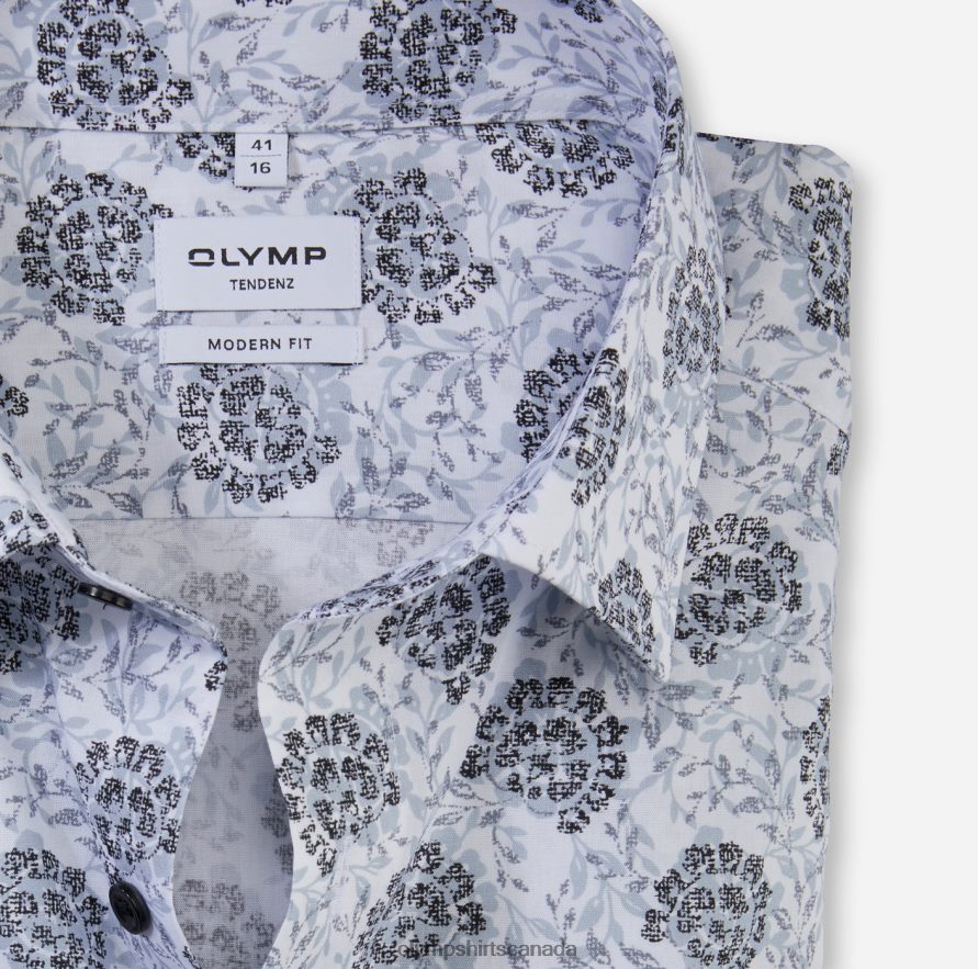 OLYMP Tendenz Modern Fit Business Shirt New Kent Silver Grey H2P42H1738 Clothing