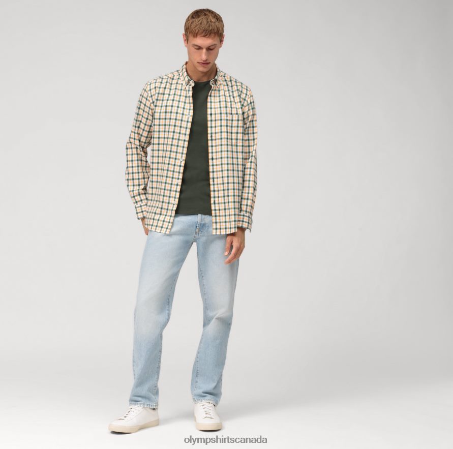 OLYMPLevel Five Casual Body Fit T-Shirt Grey Green H2P42H2034 Clothing